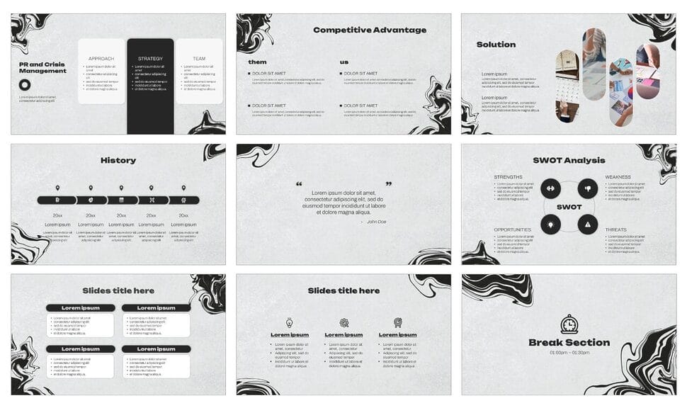 Abstract Fluid Shapes Google Slides Theme PowerPoint Template