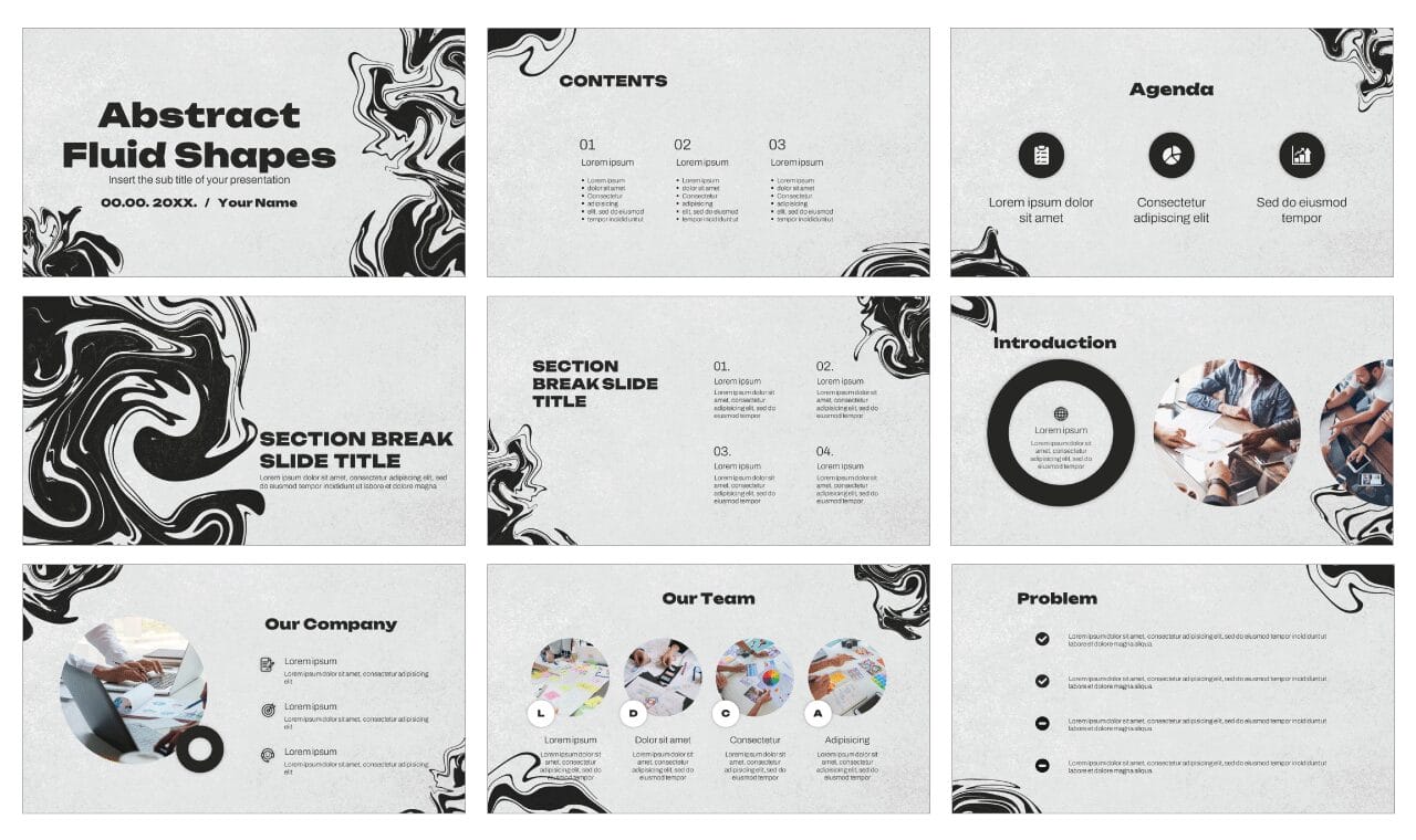 Abstract Fluid Shapes Google Slides Themes PowerPoint Templates