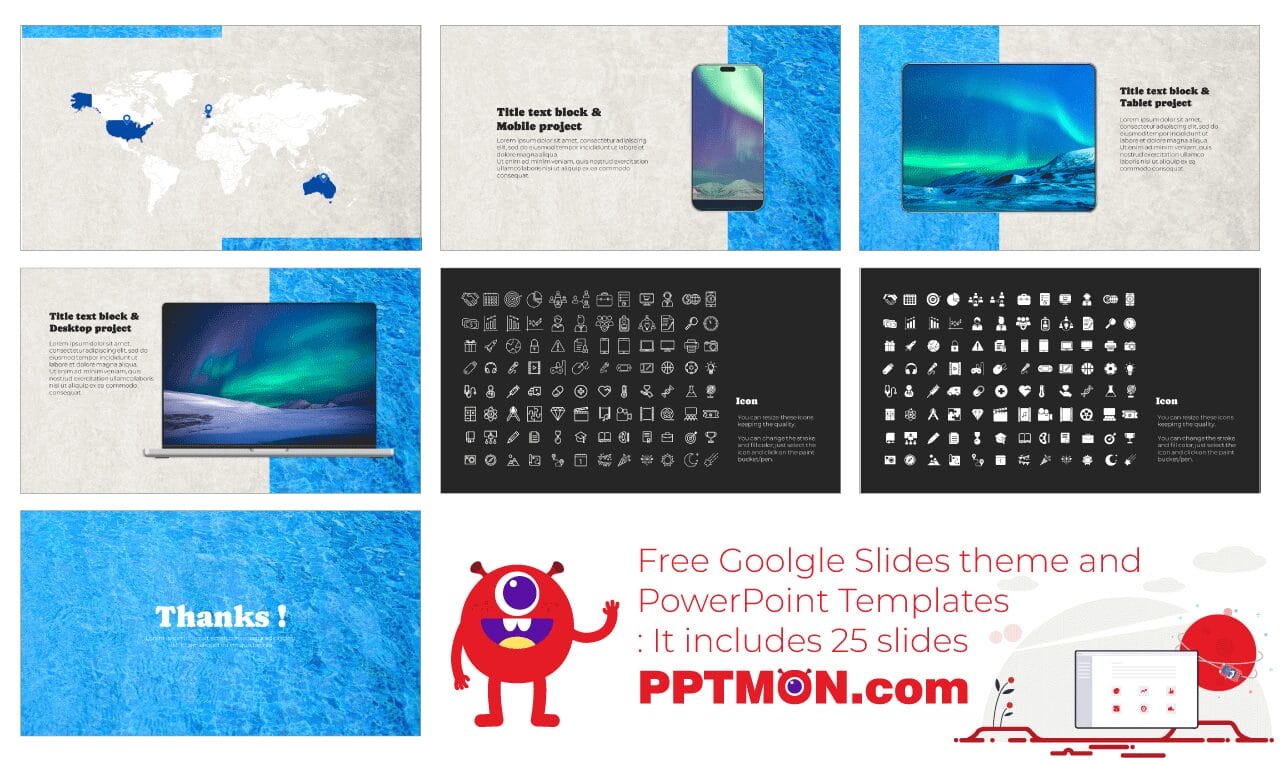 Blue Report Google Slides Themes PowerPoint Templates