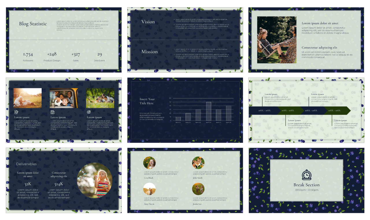Blueberry Free Google Slides Themes PowerPoint Templates