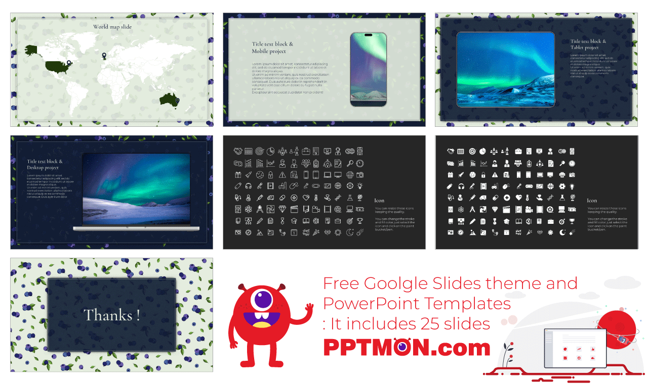 Blueberry Google Slides Themes PowerPoint Templates