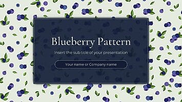 Blueberry Pattern Google Slides Themes PowerPoint Templates