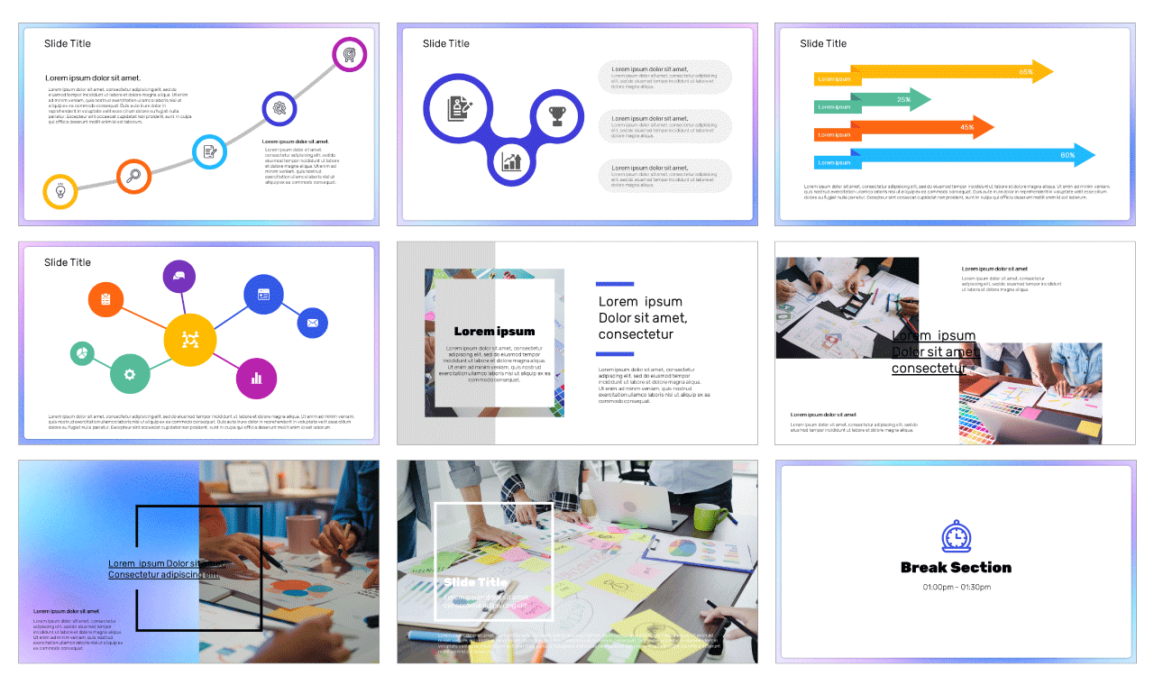 Colorful Gradation Free Google Slides Themes PowerPoint Templates