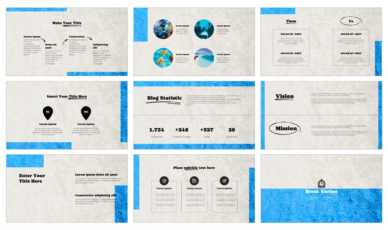 Creative Blue Free Google Slides Themes PowerPoint Templates