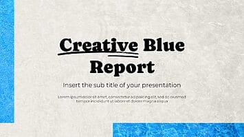 Creative Blue Report Google Slides Themes PowerPoint Templates