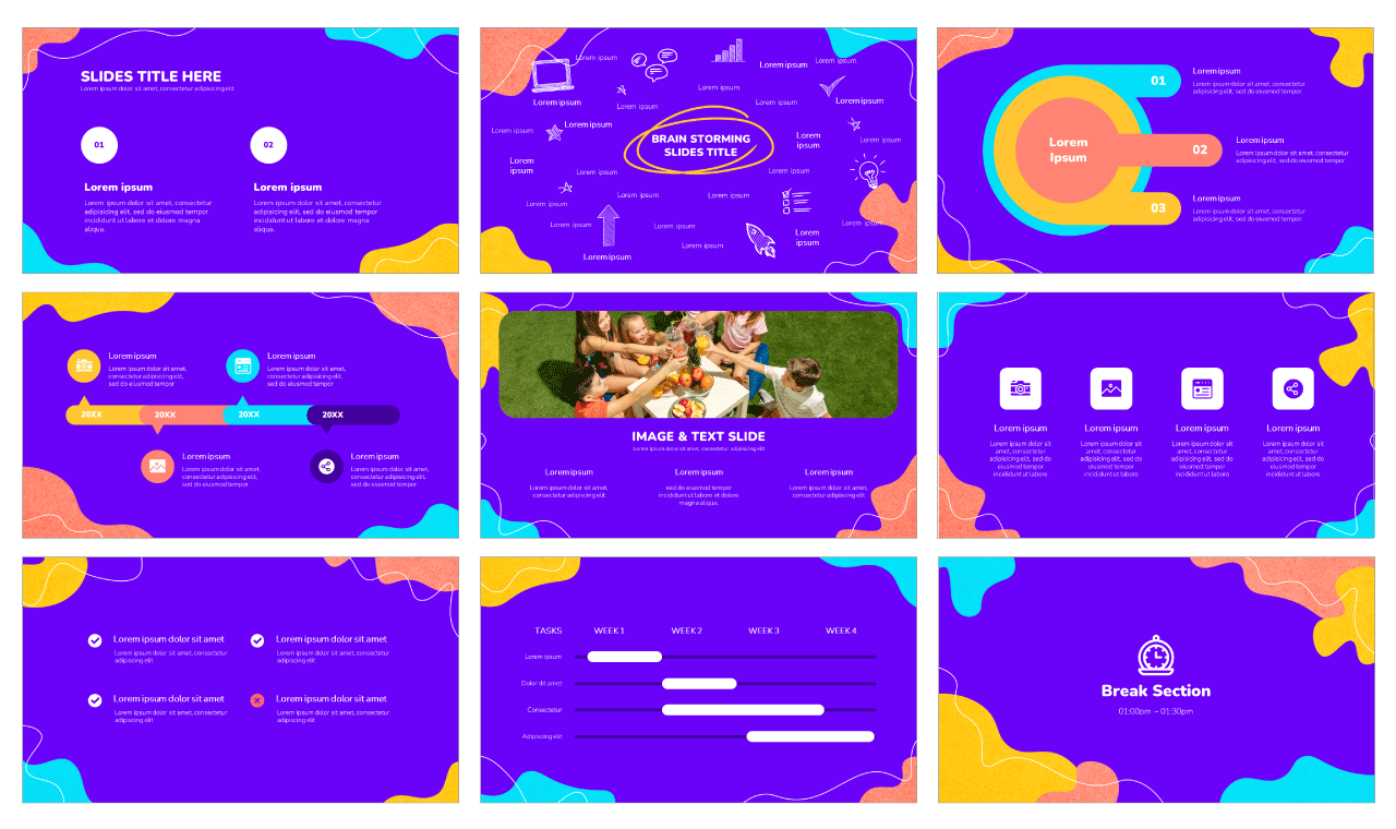 Creative Memphis Free Google Slides Themes PowerPoint Templates