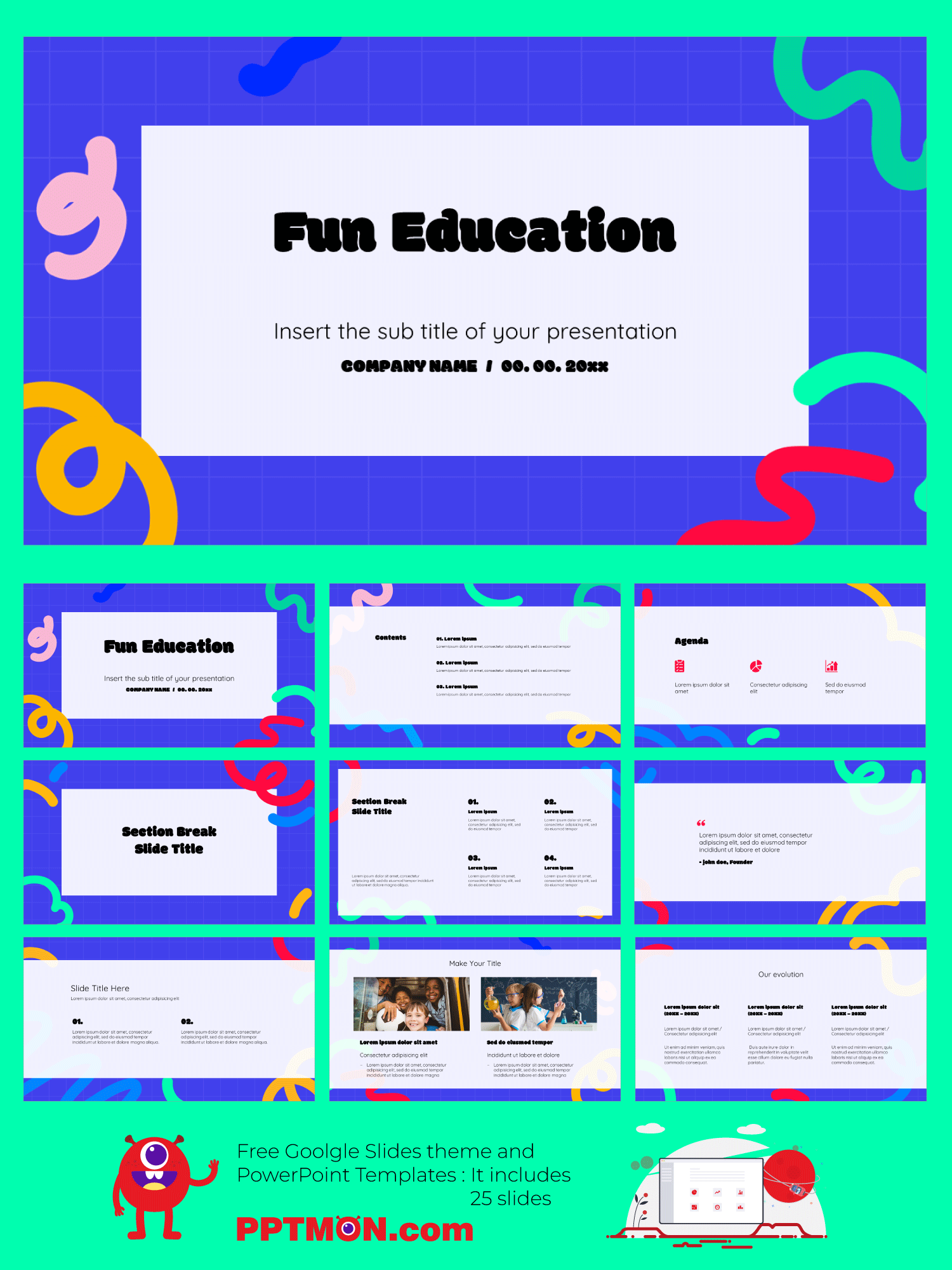 Fun Education Free Google Slides Themes and PowerPoint Templates