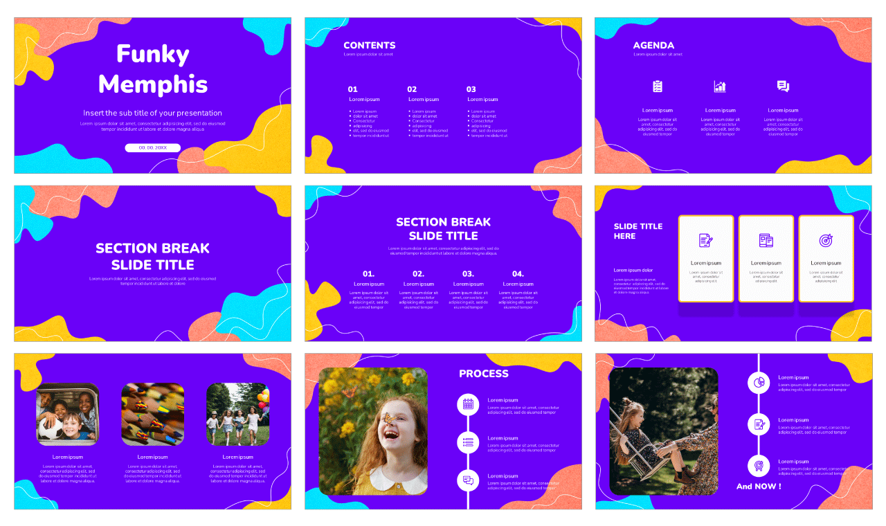 Funky Memphis Google Slides Themes PowerPoint Templates