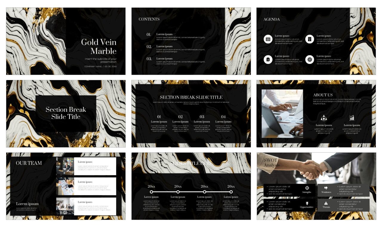 Gold Marble Free Google Slides Themes PowerPoint Templates