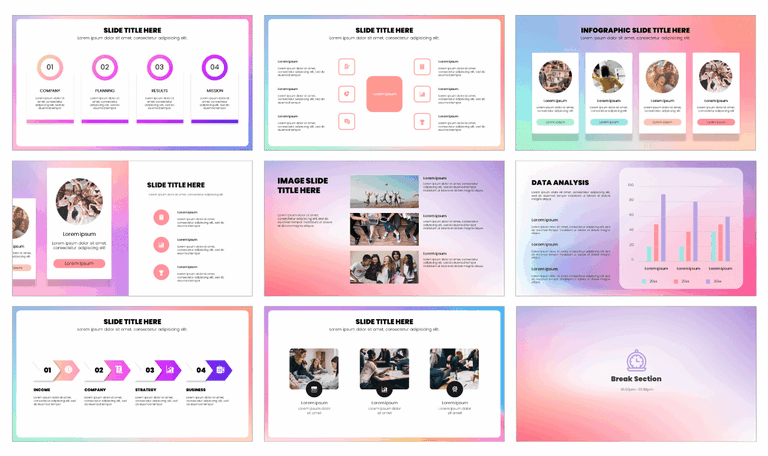Gradient Color Free Google Slide Themes PowerPoint Templates