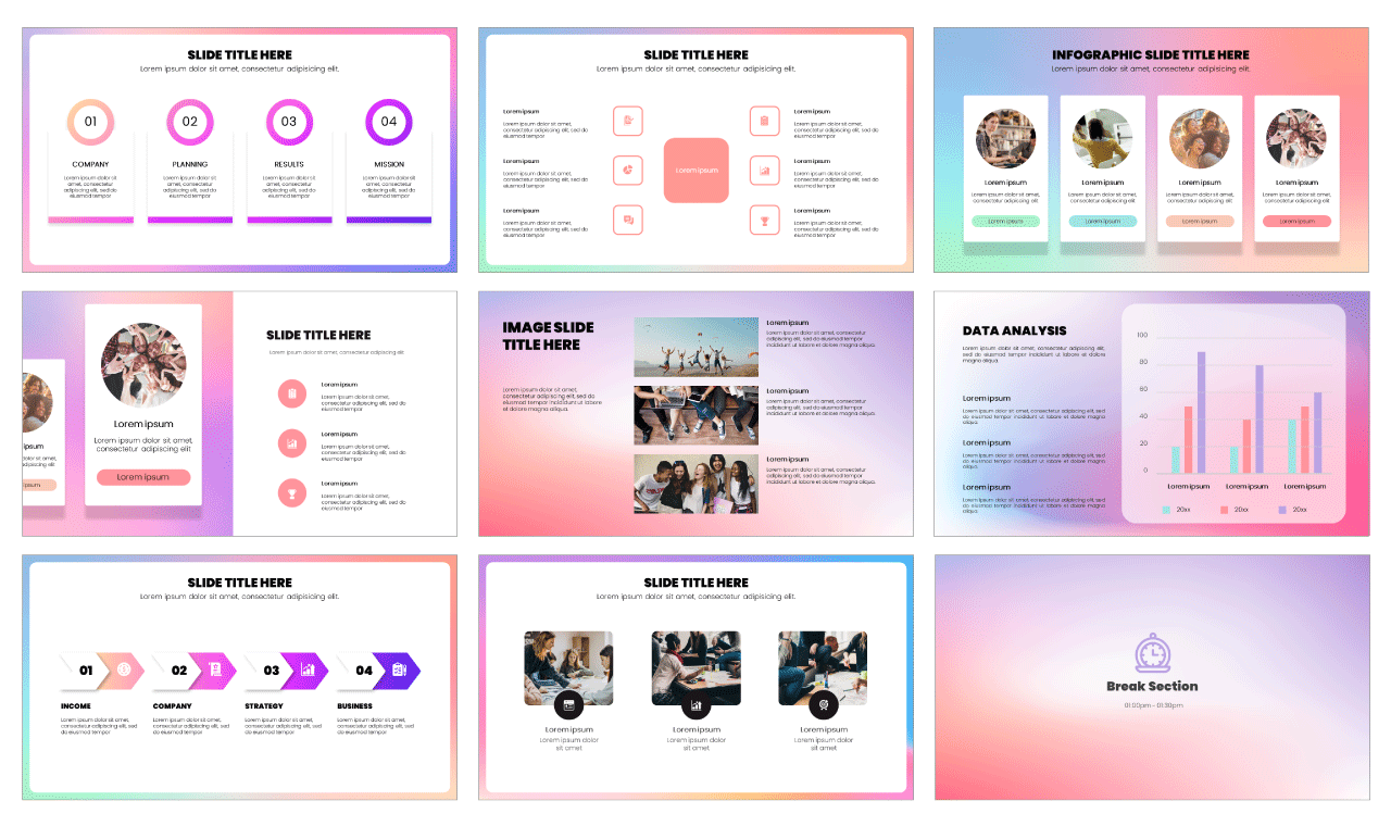 Gradient Free Google Slide Themes PowerPoint Templates