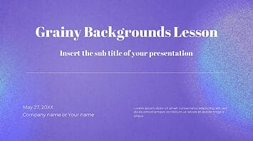 Grainy Backgrounds Lesson Google Slides PowerPoint Templates