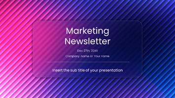 Marketing Newsletter Free Presentation Template
