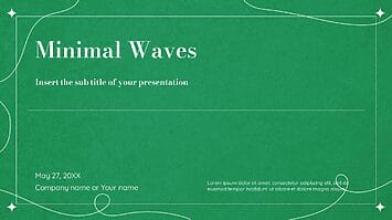Minimal Waves Free Google Slide Themes PowerPoint Templates