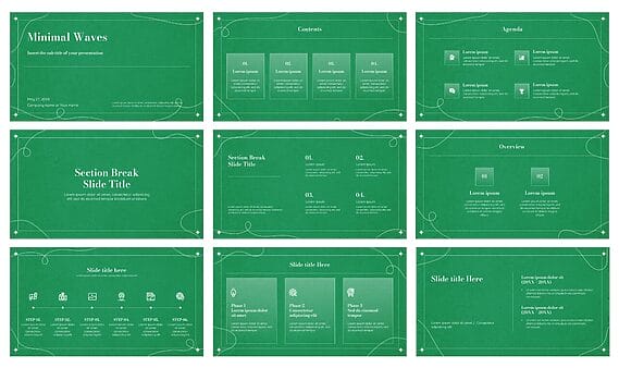 Minimal Waves Free Google Slide Themes PowerPoint Templates