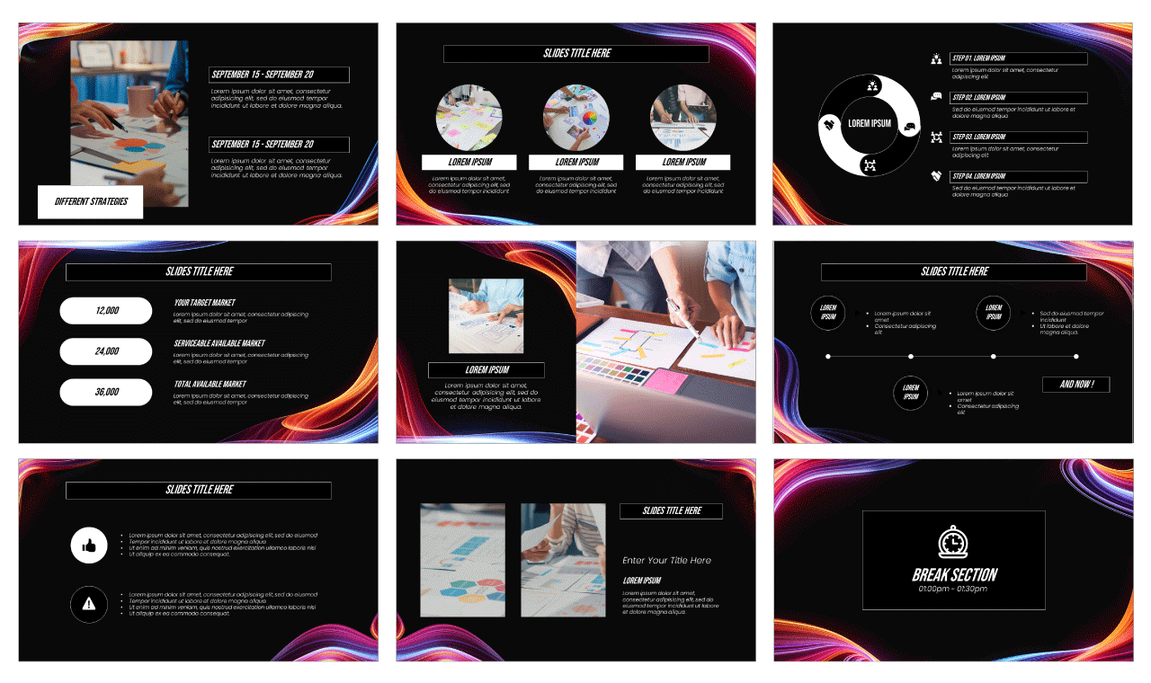 Neon Wave Free Google Slides Themes PowerPoint Templates