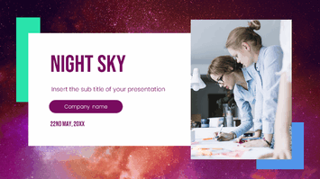 Night Sky Free Presentation Template - Google Slides PowerPoint