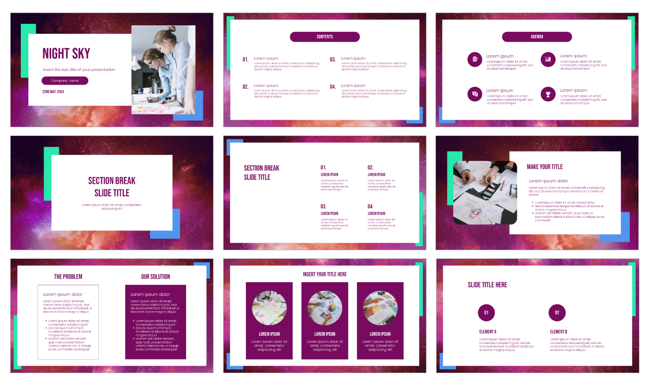 Night Sky Google Slides Themes PowerPoint Templates