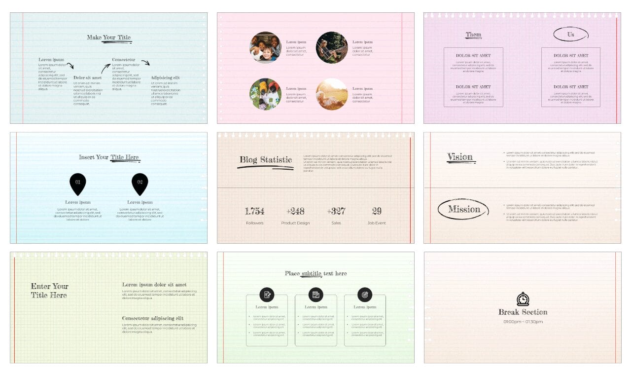 Notes Paper Free Google Slides Themes PowerPoint Templates