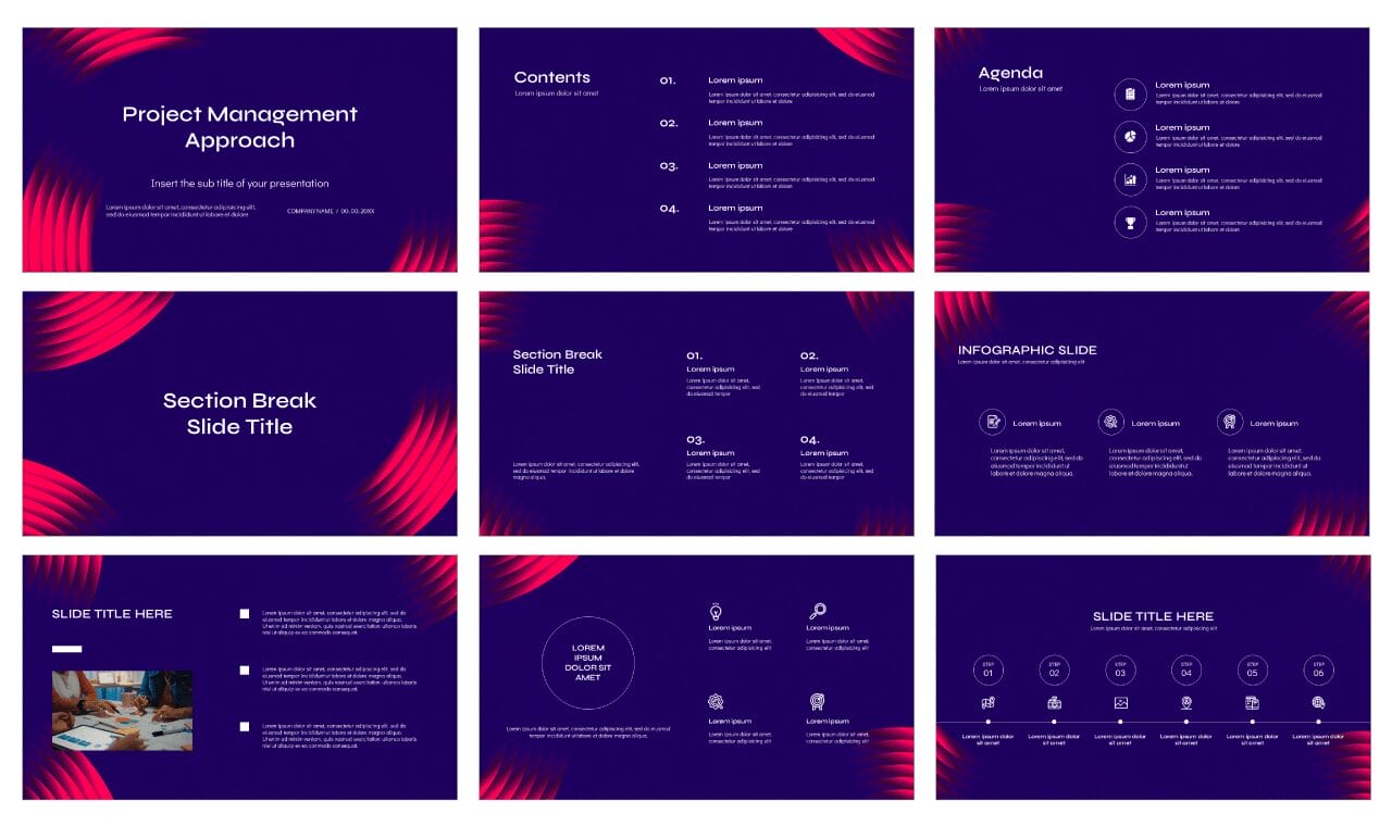 Project Management Approach Google Slides Themes PowerPoint Templates