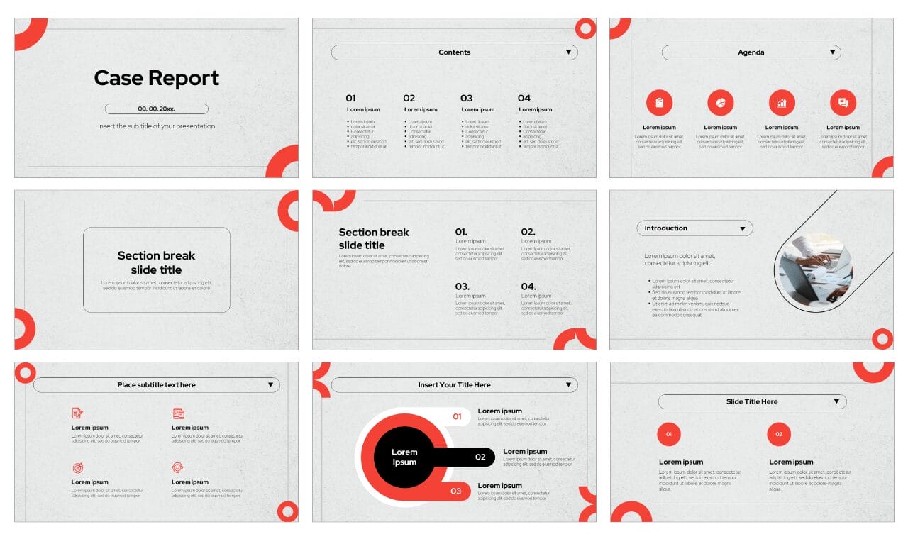 Simple Case Report Google Slides Themes PowerPoint Templates