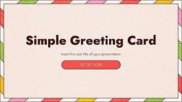 Simple Greeting Card Google Slides Theme PowerPoint Template