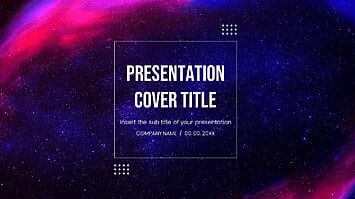 Starry Night Background Presentation Template-Google Slides PPT