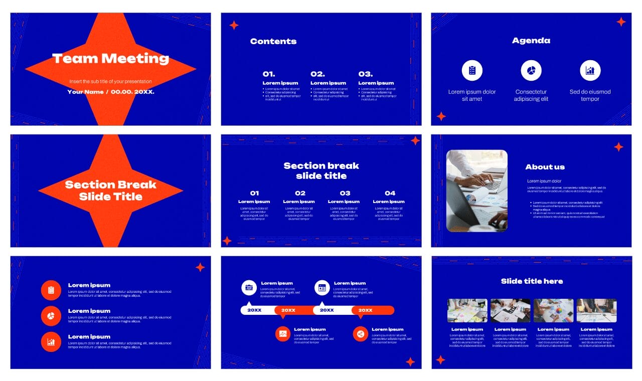 Team Meeting Google Slides Themes PowerPoint Templates