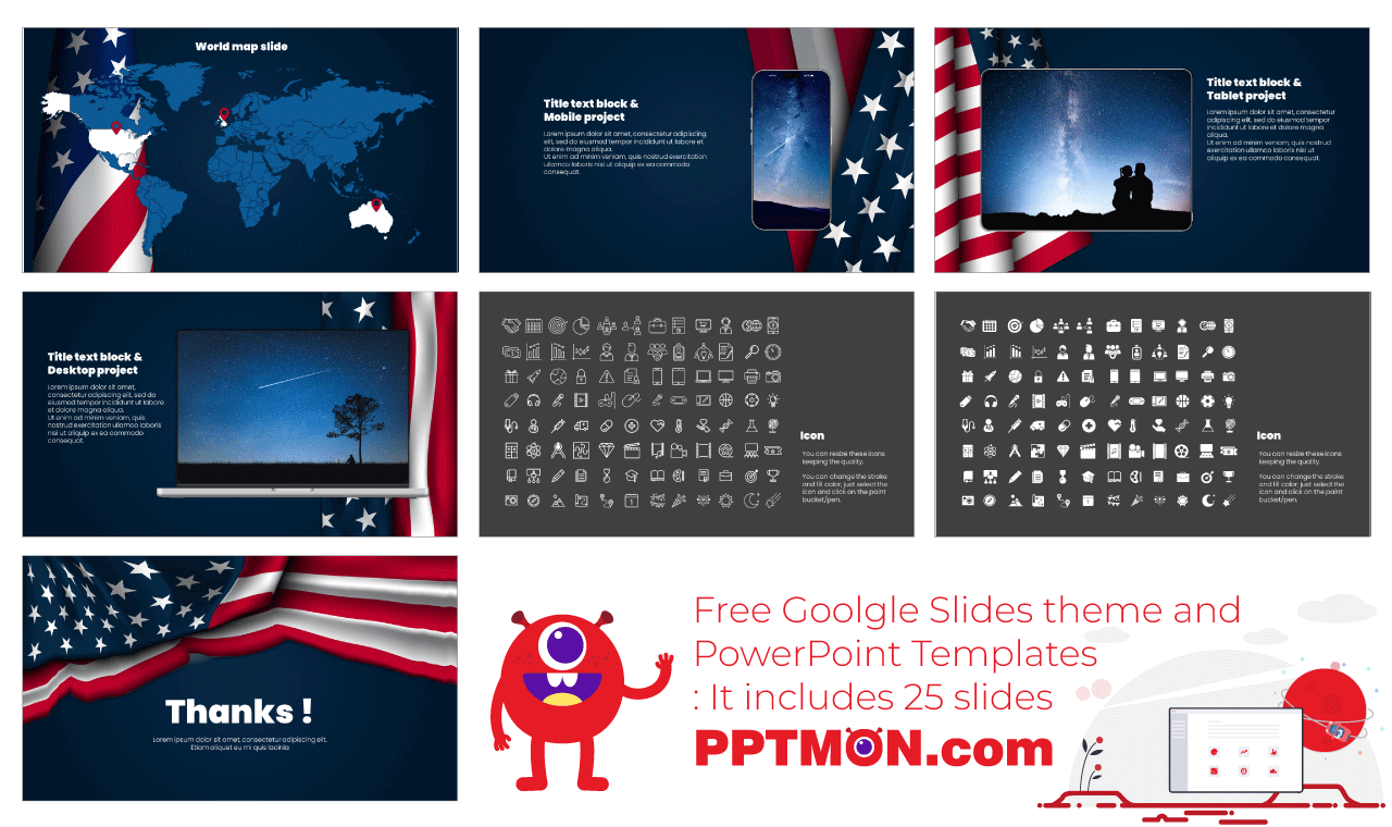 USA President's Day Free Google Slides Themes PowerPoint Templates