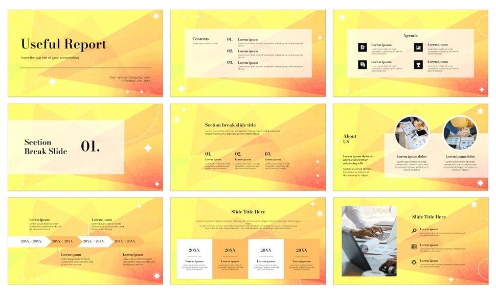 Useful Report Free Google Slides Themes PowerPoint Templates
