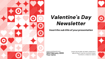 Valentine's Day Newsletter Google Slides PowerPoint Templates