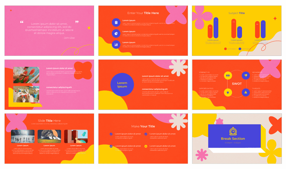 Visual For Slide Visual Arts Presentation Template - Google Slides and PowerPoint