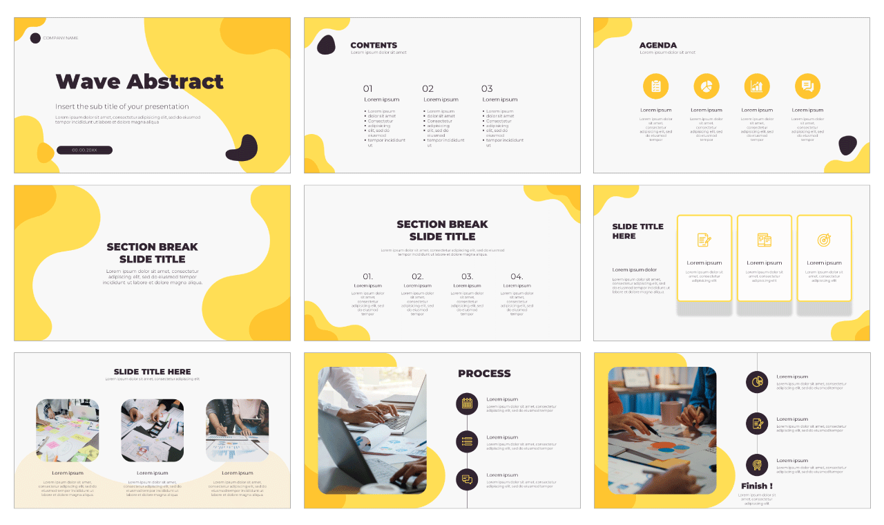 Wave Abstract Google Slides Themes PowerPoint Templates