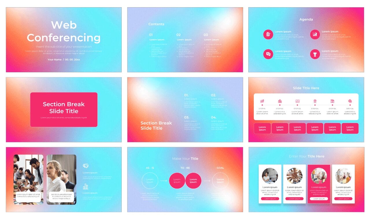 Web Conferencing Free Google Slides Theme PowerPoint Template