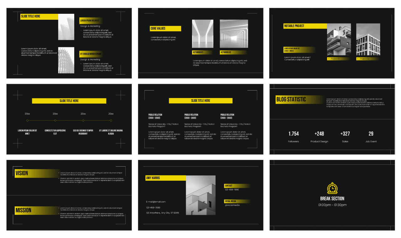 Architecture Interior Portfolio Free Google Slides Themes PowerPoint Templates