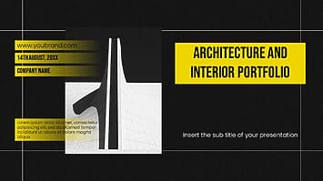 Architecture and Interior Portfolio Google Slides & PPT Templates