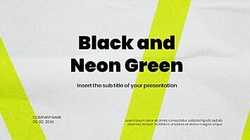 Black and Neon Green Google Slides Theme PowerPoint Template