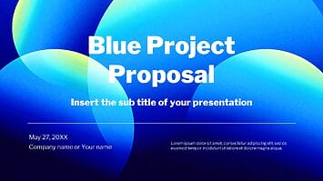 Blue Project Proposal Google Slides Theme PowerPoint Template