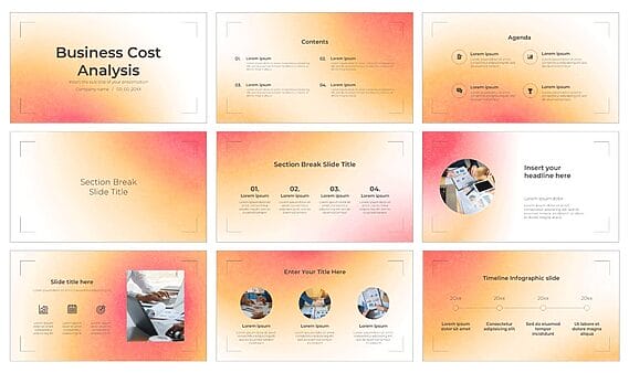 Business Cost Analysis Google Slides Theme PowerPoint Template
