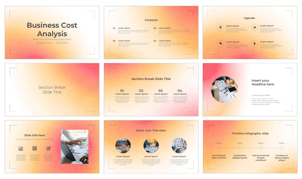 Business Cost Analysis Google Slides Themes PowerPoint Templates
