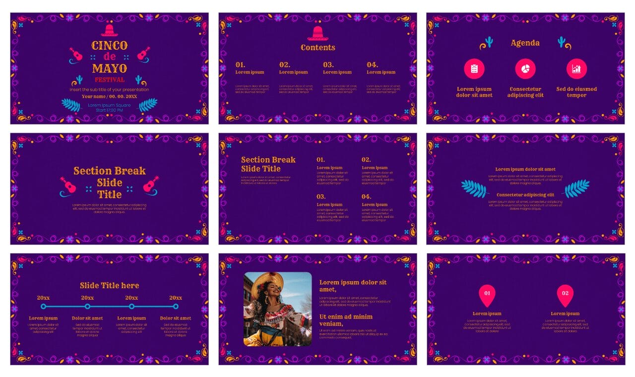 Cinco de Mayo Google Slides Themes PowerPoint Templates