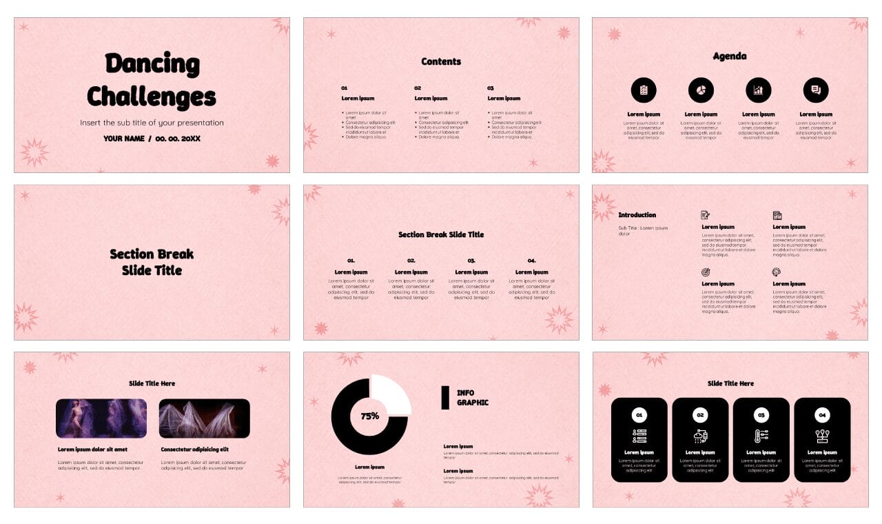 Dancing Challenges Free Google Slides Theme PowerPoint Template