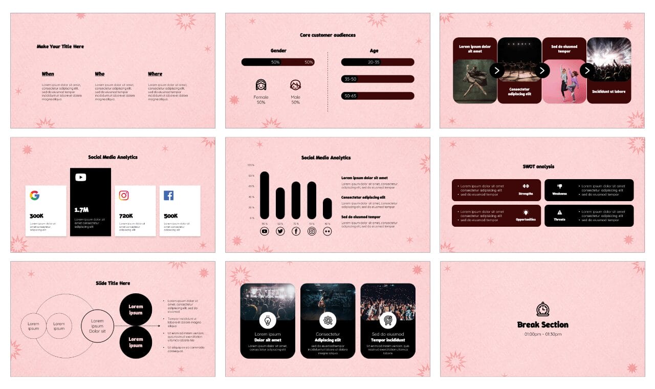 Dancing Challenges Google Slides Theme PowerPoint Template