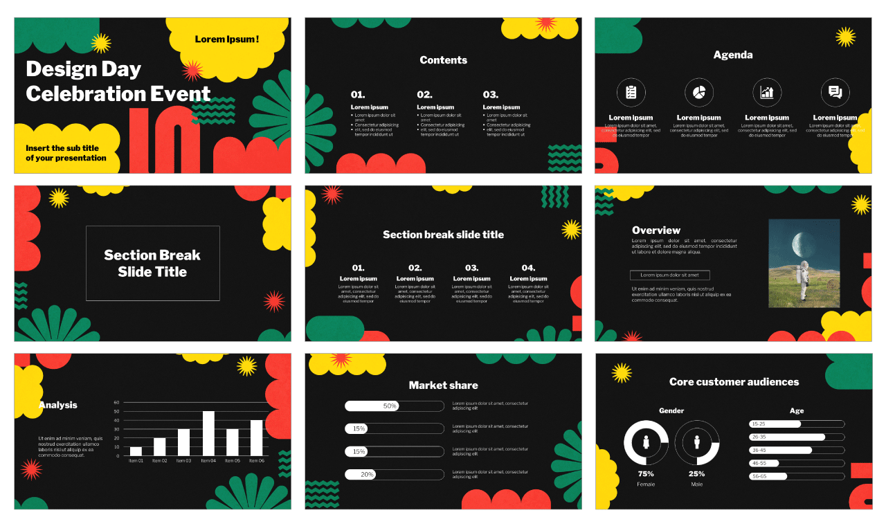 Design Day Celebration Event Google Slides Themes PowerPoint Templates