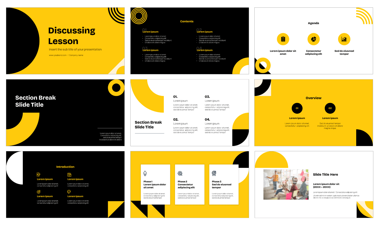 Discussing Lesson Free Google Slides Theme PowerPoint Template