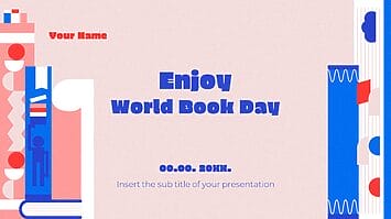 Enjoy World Book Day Google Slides Theme PowerPoint Template