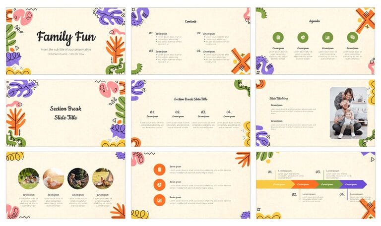 Family Fun Presentation Template - Google Slides and PowerPoint