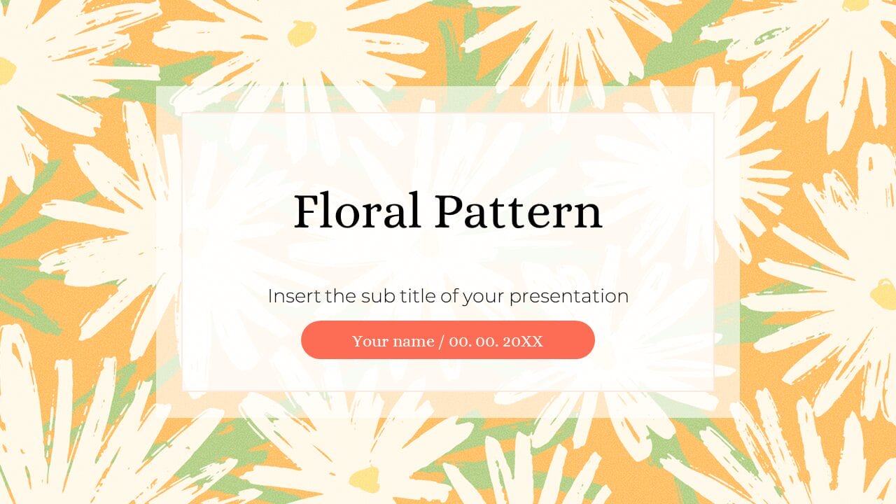 Floral Pattern Free Presentation Templates - Google Slides & PPT