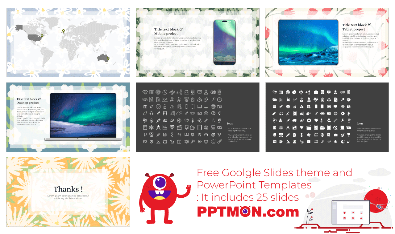 Floral Pattern Free Presentation Templates - Google Slides & PPT