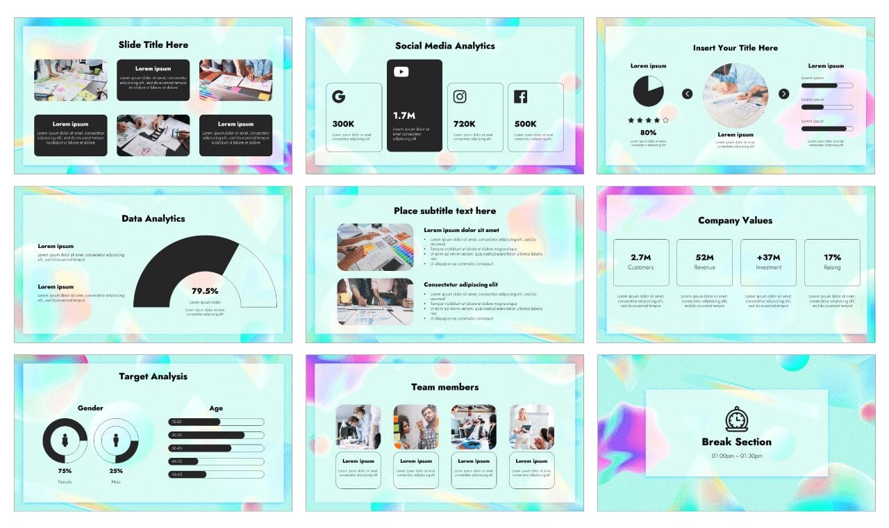 Glassmorphism Free Google Slides Themes PowerPoint Templates